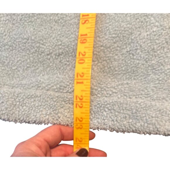 Ann Taylor Loft Faux Sherpa Pullover Crewneck Sweatshirt Sky Blue Womens SMALL - Picture 8 of 8